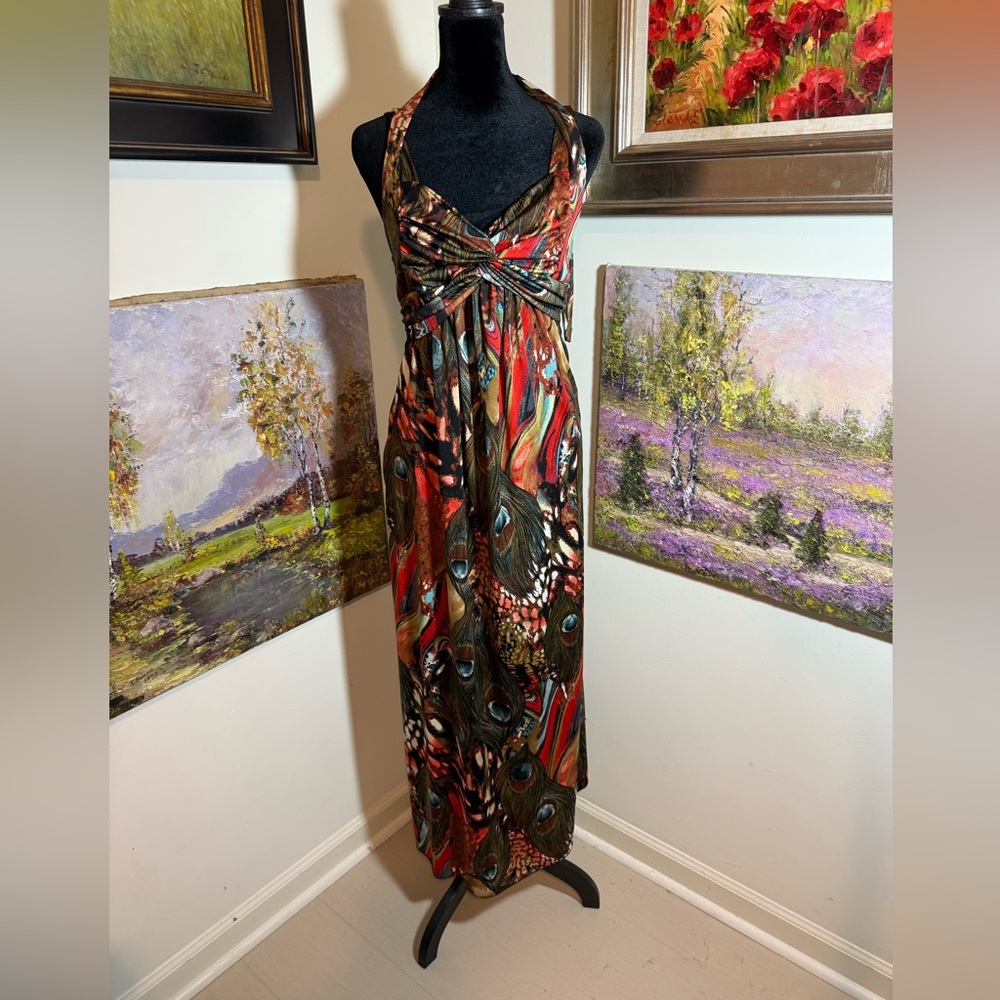 🐠 Maurices Vibrant Red and Black Maxi Dress